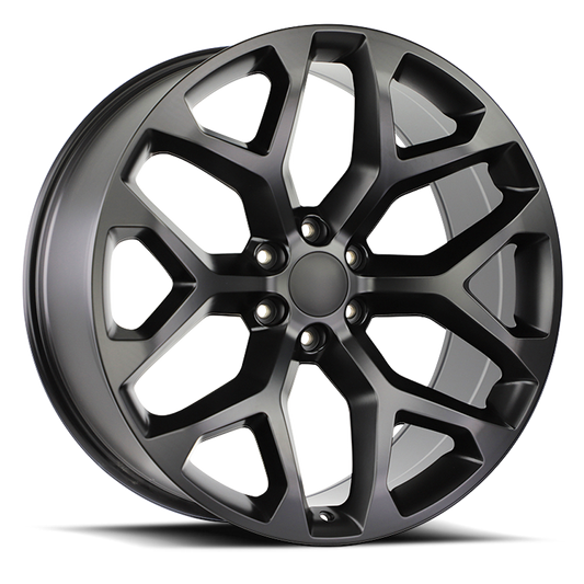 Strada Wheel Replicas Snowflake R176 22x9 31 6x139.7 Flat Black