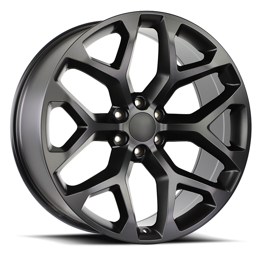 Strada Wheel Replicas Snowflake R176 24x10 31 6x139.7 Flat Black