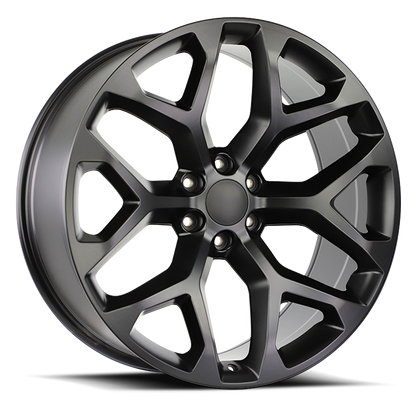 Strada Wheel Replicas Snowflake R176 24x10 31 6x139.7 Flat Black