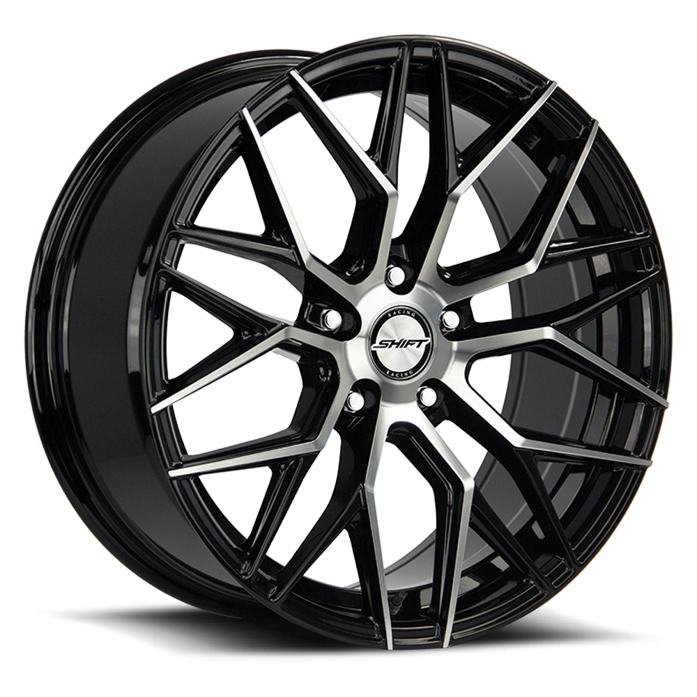 SHIFT H33 SPRING 22X9 35MM 5X114.3 GLOSS BLACK MACHINED | H33251435GBM