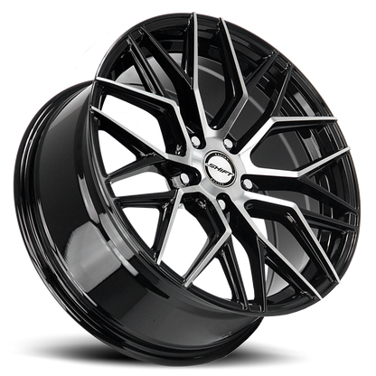 SHIFT H33 SPRING 22X9 35MM 5X114.3 GLOSS BLACK MACHINED | H33251435GBM