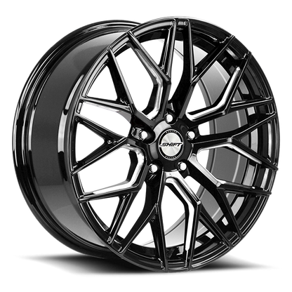 SHIFT H33 SPRING 20X8.5 35MM 5X114.3 GLOSS BLACK MILLED | H33051435GBML