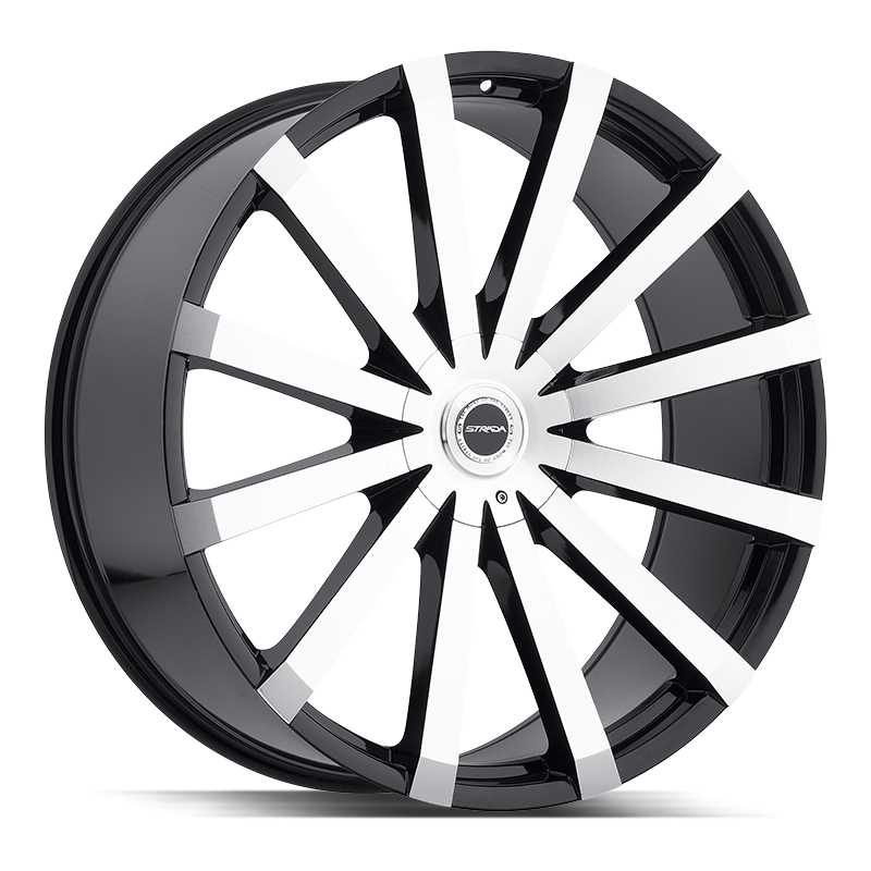 STRADA S50 GABBIA 20X8.5 18MM BLANK GLOSS BLACK MACHINED | S50000018GBM