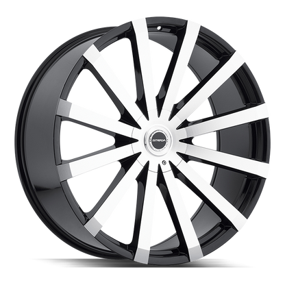 STRADA S50 GABBIA 20X8.5 18MM BLANK GLOSS BLACK MACHINED | S50000018GBM