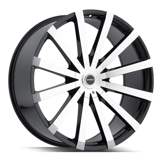 STRADA S50 GABBIA 20X8.5 18MM BLANK GLOSS BLACK MACHINED | S50000018GBM