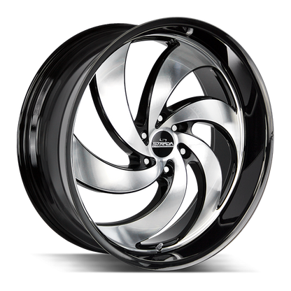 STRADA STREET CLASSICS C06 RETRO 6 24X10 15MM BLANK GLOSS BLACK MACHINED | C06400015GBM