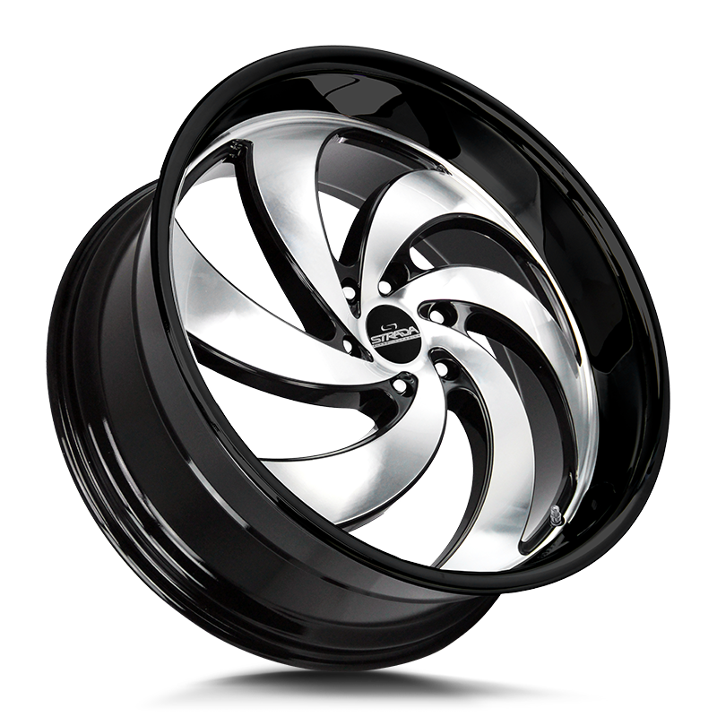 STRADA STREET CLASSICS C06 RETRO 6 24X10 15MM BLANK GLOSS BLACK MACHINED | C06400015GBM