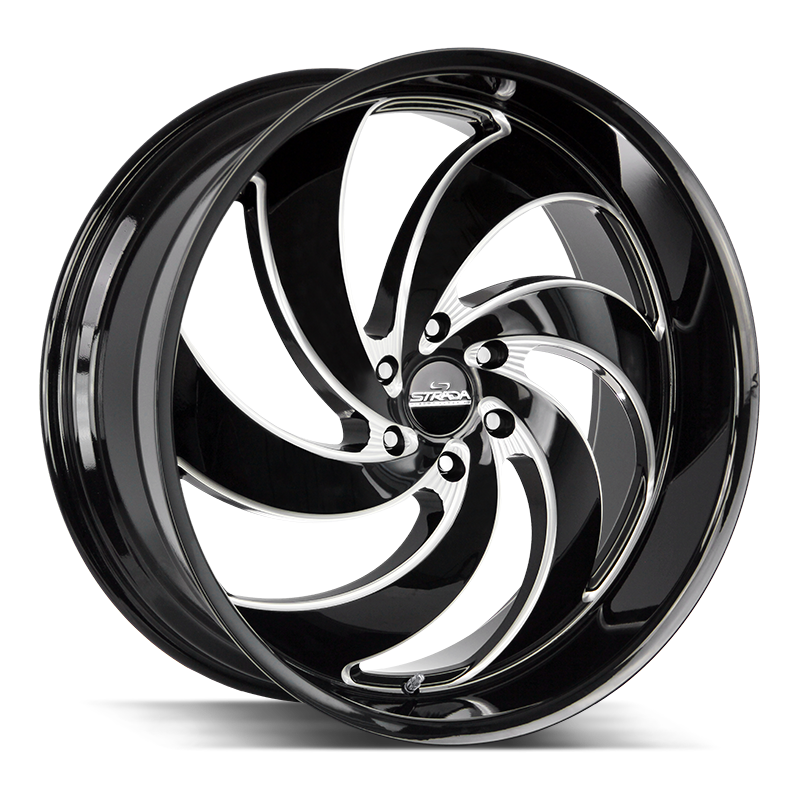 Strada Street Classics C06 24x10 24 6x139.7 Gloss Black Milled