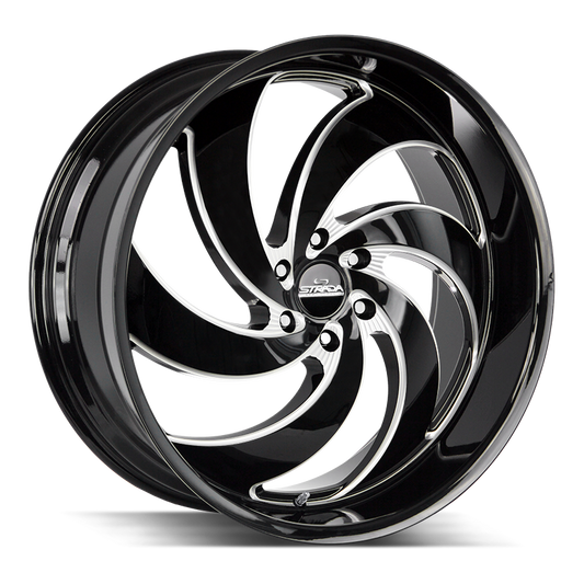 Strada Street Classics C06 24x10 24 6x139.7 Gloss Black Milled