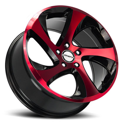 SHIFT H22 STRUT 18X8.5 35MM 5X114.3 GLOSS BLACK CANDY RED FACE | H22851435GBR