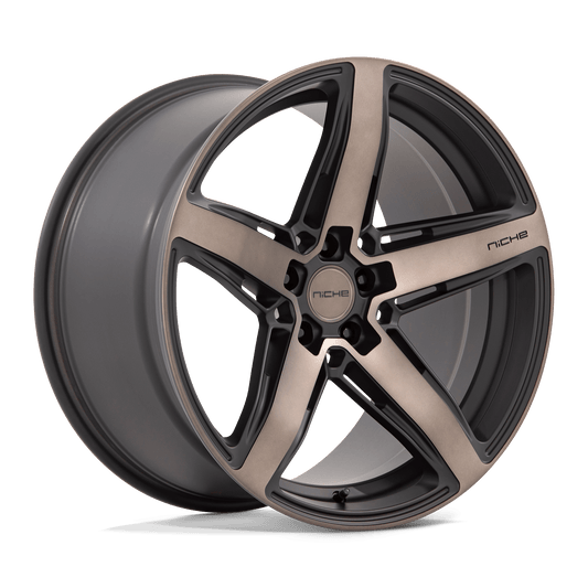 NICHE 1PC M271 TERAMO 20X10.5 20 5X112 MATTE BLACK WITH DOUBLE DARK TINT FACE