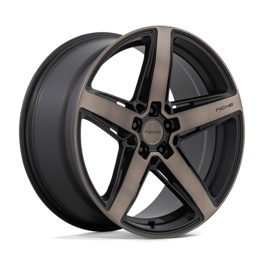 NICHE 1PC M271 TERAMO 20X10.5 27 5X112 MATTE BLACK WITH DOUBLE DARK TINT FACE