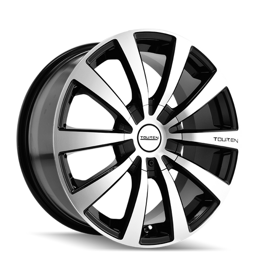 TOUREN TR3 3130 17X7 40MM 5-100/5-114.3 72.62MM BLACK/MACHINED FACE/MACHINED LIP