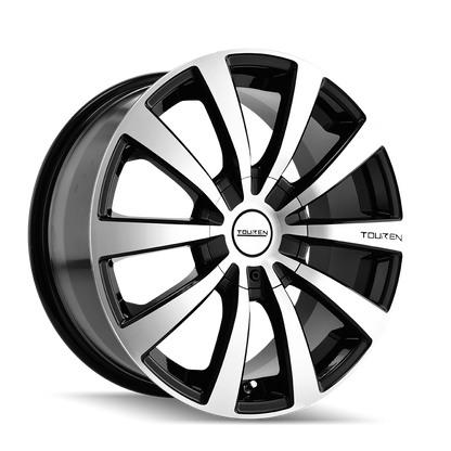 TOUREN TR3 3130 18X8 40MM 5x100/5x114.3 72.62MM BLACK/MACHINED FACE/MACHINED LIP