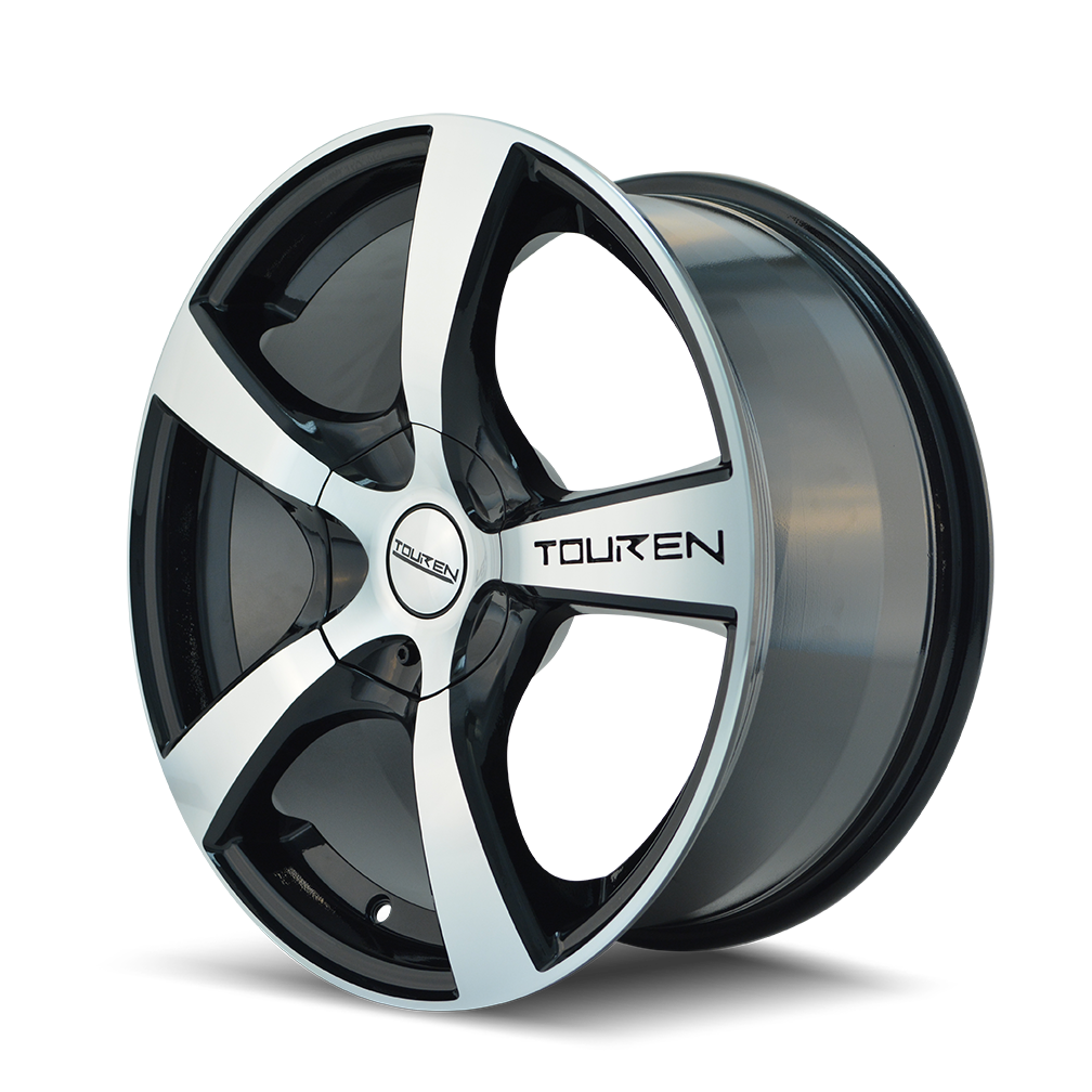 TOUREN TR9 3190 16X7 42MM 5-112/5-120 72.62MM BLACK/MACHINED FACE/MACHINED LIP
