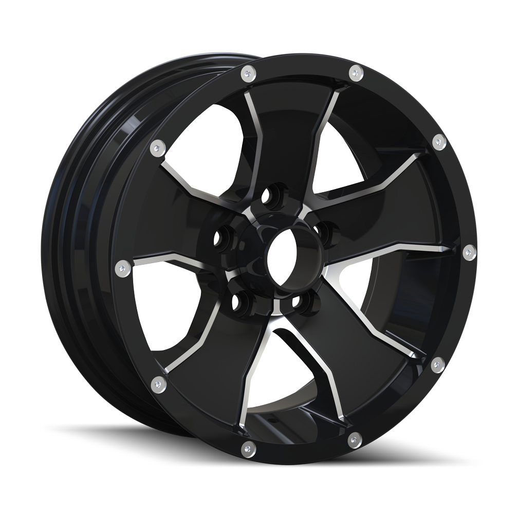 TRAILER 14 14 15X6 0 5x114.3 BLACK/MACHINED FACE