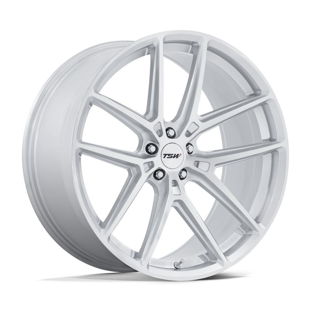 TSW TW006 IMOLA 22X10.5 38 5X112 GLOSS SILVER W/ MACHINED FACE