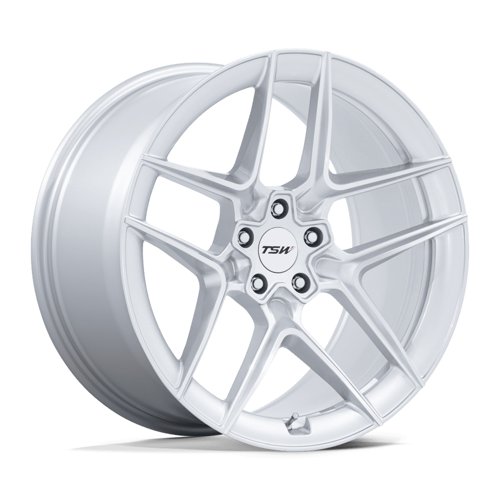 TSW TW008 SLIPSTREAM 19X10.5 35 5X120 GLOSS SILVER W/ MACHINED FACE