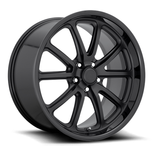 US Mag 1PC U123 RAMBLER 20X8 1 5X127/5X5.0 GLOSS BLACK MATTE BLACK
