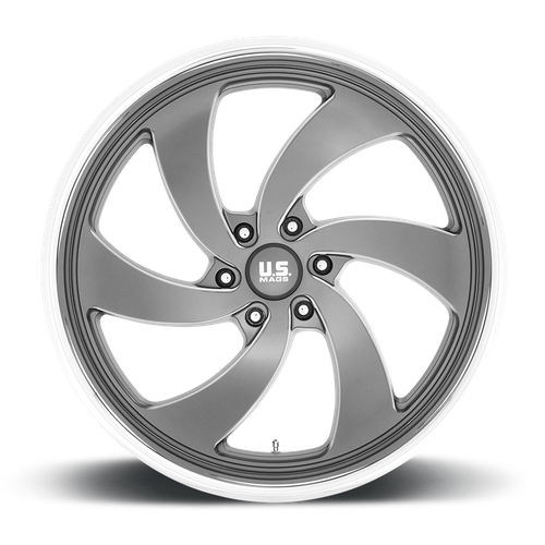 US Mag 1PC U133 DESPERADO 22X8.5 1 5X127 ANTHRACITE MILLED DIAMOND CUT MILLED