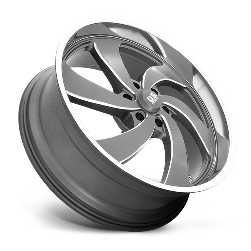 US Mag 1PC U133 DESPERADO 24X10 25 6X139.7 ANTHRACITE MILLED DIAMOND CUT MILLED