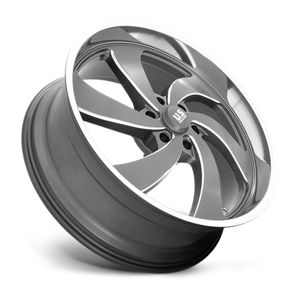 US Mag 1PC U133 DESPERADO 24X10 25 6X139.7 ANTHRACITE MILLED DIAMOND CUT MILLED
