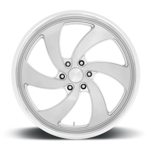 US Mag 1PC U134 DESPERADO 22X8.5 1 5X120.65 SILVER BRUSHED FACE MILLED DIAMOND CUT MILLED
