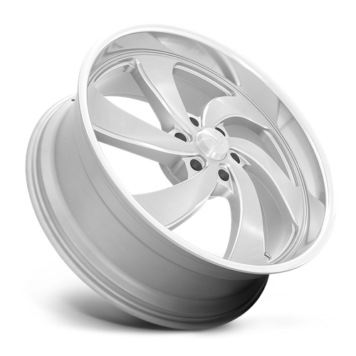 US Mag 1PC U134 DESPERADO 24X9 25 6X139.7 SILVER BRUSHED FACE MILLED DIAMOND CUT MILLED
