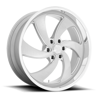 US Mag 1PC U134 DESPERADO 24X9 25 6X139.7 SILVER BRUSHED FACE MILLED DIAMOND CUT MILLED