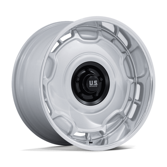 US MAG 1PC UC146 ARLINGTON 22X9 15 5X127 SILVER M-BLK CENTER W/ DC-LIP