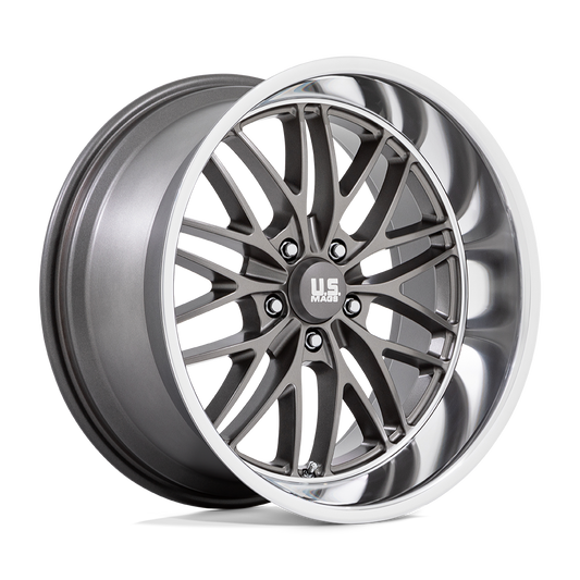 US Mag 1PC U139 SANTA CRUZ 20X8.5 6 5X127/5X5.0 ANTHRACITE WITH DIAMOND CUT LIP