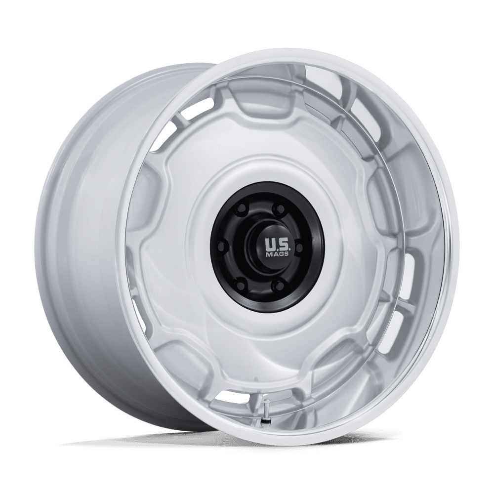 US MAG 1PC UC146 ARLINGTON 20X10 6 6X139.7 SILVER M-BLK CENTER W/ DC-LIP
