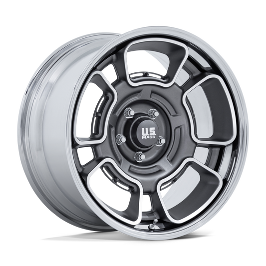 Us Mag 1Pc UC147 FLAGSTAFF - 20x11 -6mm 5x127 ANTHRACITE W/ MACH-FC & CHR-LP Wheel | UC147AD20115006N