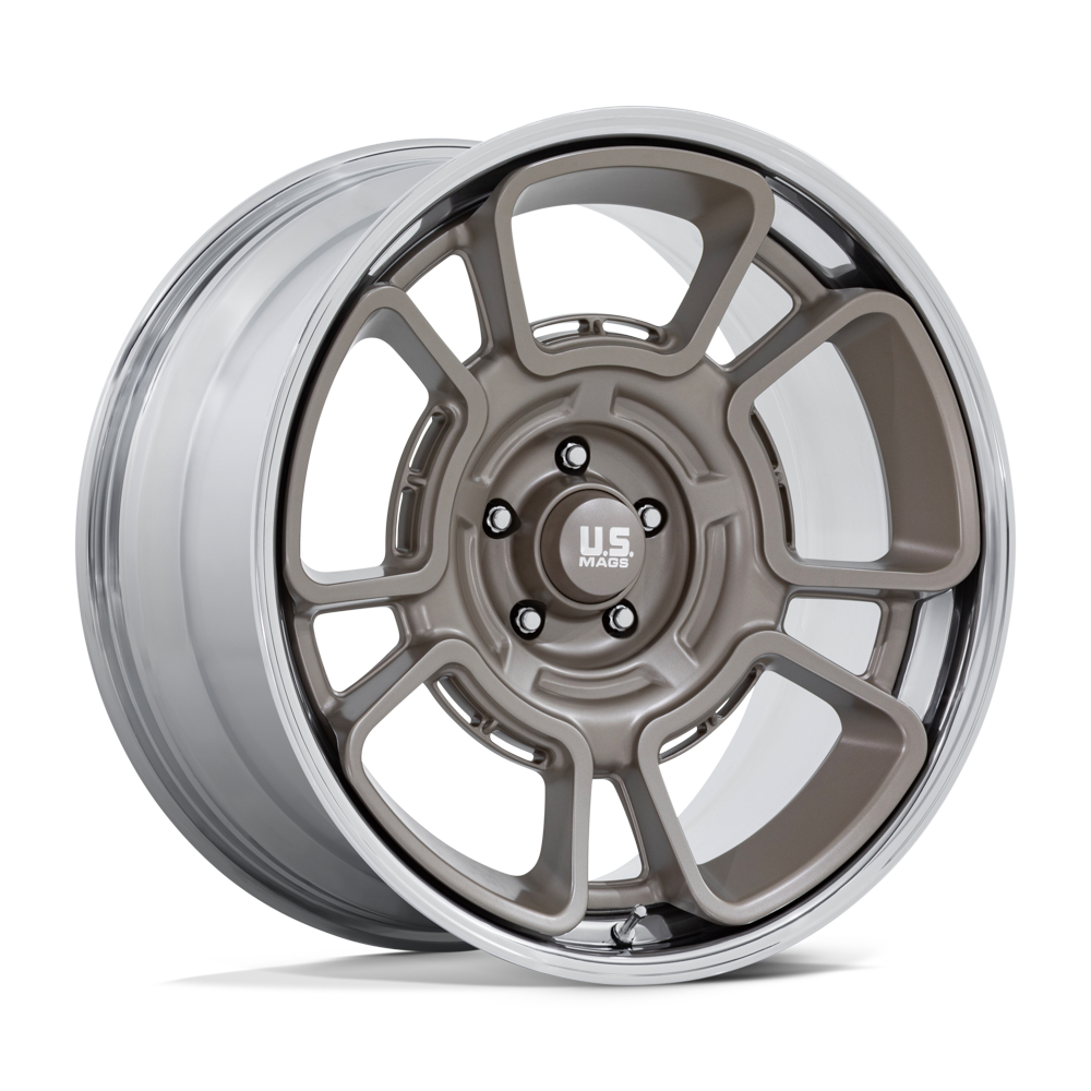 Us Mag 1Pc UC147 FLAGSTAFF - 20x10 6mm 5x127 PEWTER W/ CHROME LIP Wheel | UC147AP20105006