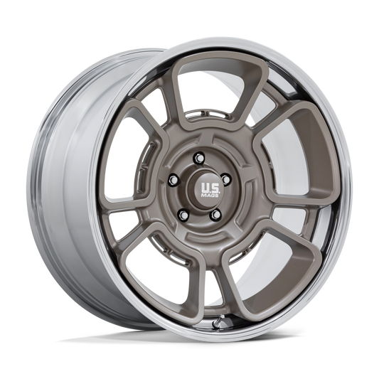 Us Mag 1Pc UC147 FLAGSTAFF - 20x11 -6mm 5x127 PEWTER W/ CHROME LIP Wheel | UC147AP20115006N