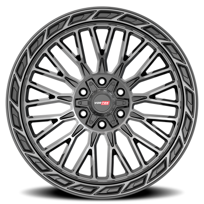 VORTEK VRP-502 20X9 0 5X139.7/5X150 BLACK DIAMOND CUT WITH DARK TINT