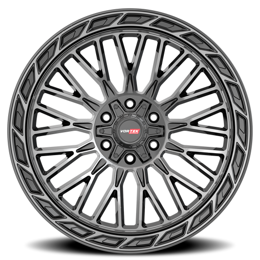 VORTEK VRP-502 20X9 18 5X139.7/5X150 BLACK DIAMOND CUT WITH DARK TINT