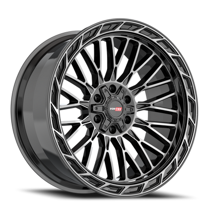 VORTEK VRP-502 22X10 -18 6X135/6X139.7 BLACK DIAMOND CUT WITH DARK TINT