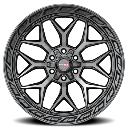 VORTEK VRP-504 20X9 0 5X139.7/5X150 BLACK DIAMOND CUT WITH DARK TINT