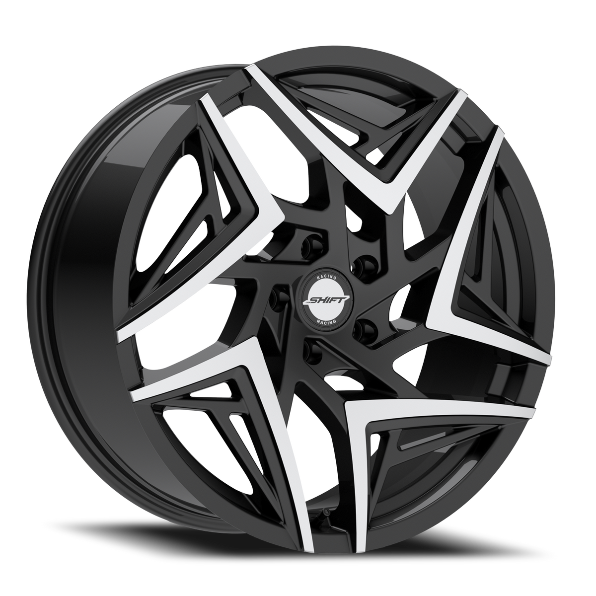SHIFT H36 VALVE 18X8.5 35MM 5X100 GLOSS BLACK MACHINED TIPS | H3688550035GBMT