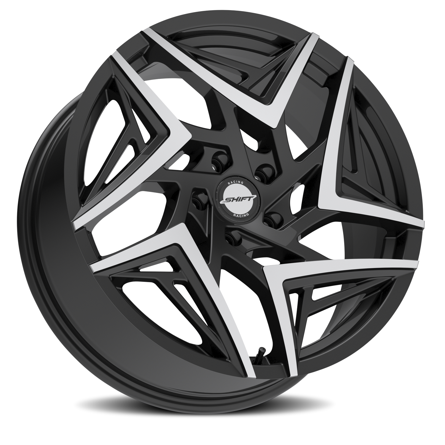 SHIFT H36 VALVE 20X8.5 35MM 5X100 GLOSS BLACK MACHINED TIPS | H3608550035GBMT