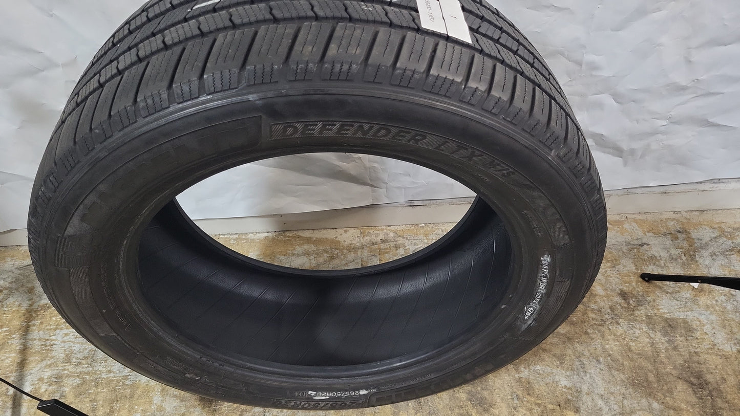 SET OF 2 - 265/50R20 Michelin Defender LTX M/S - Used Tires