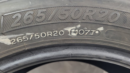 SET OF 2 - 265/50R20 Michelin Defender LTX M/S - Used Tires
