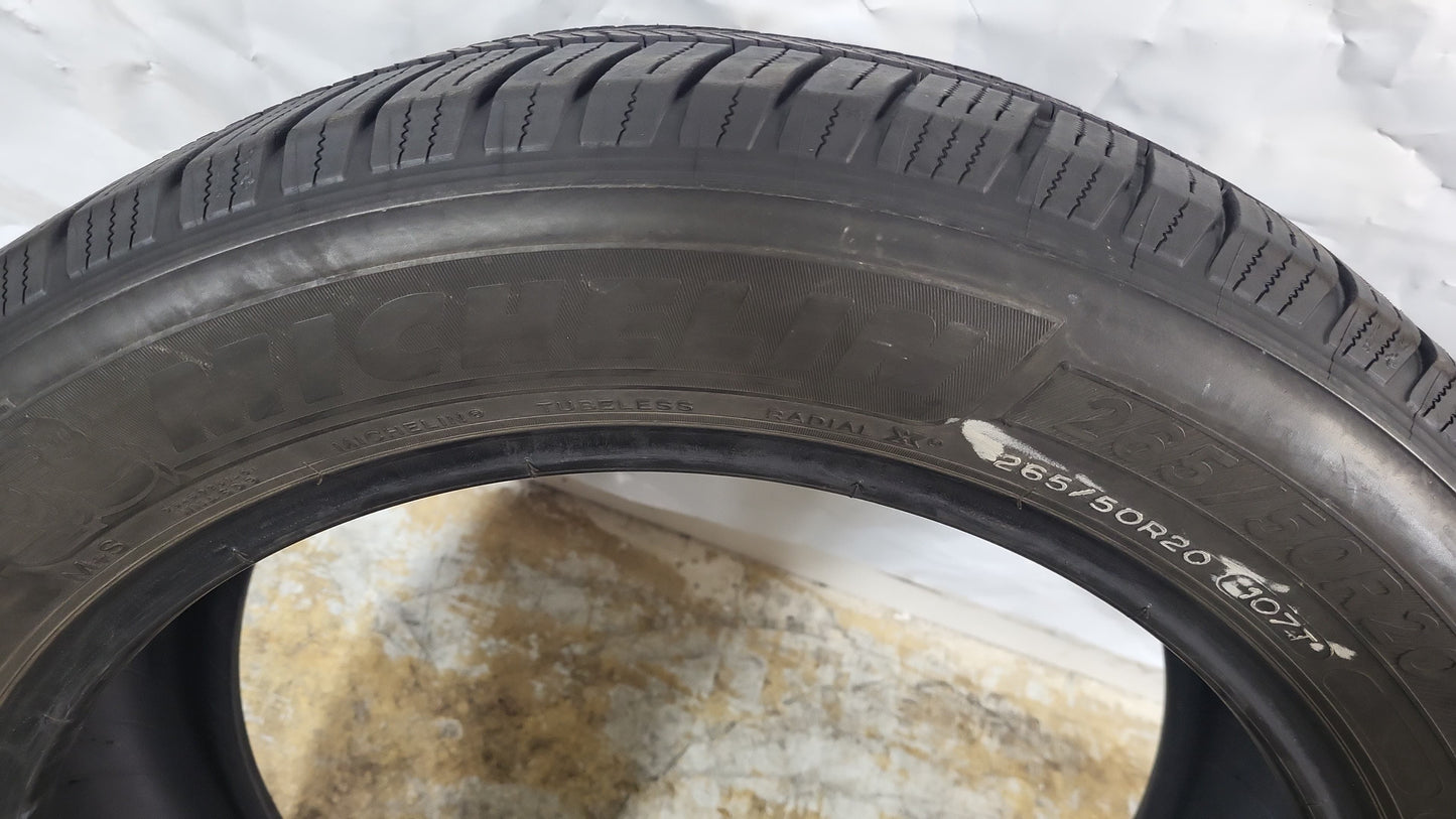 SET OF 2 - 265/50R20 Michelin Defender LTX M/S - Used Tires