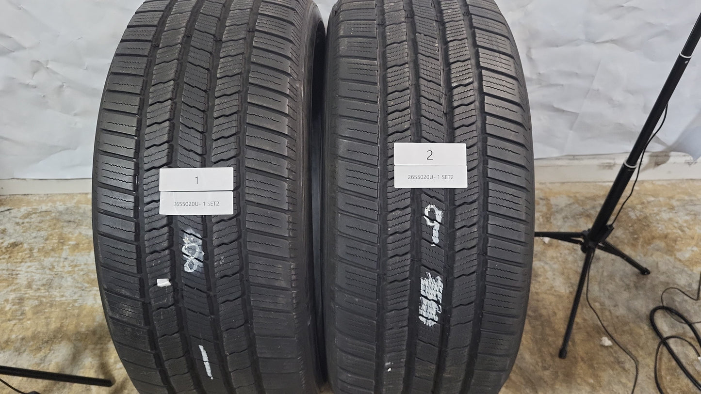 SET OF 2 - 265/50R20 Michelin Defender LTX M/S - Used Tires