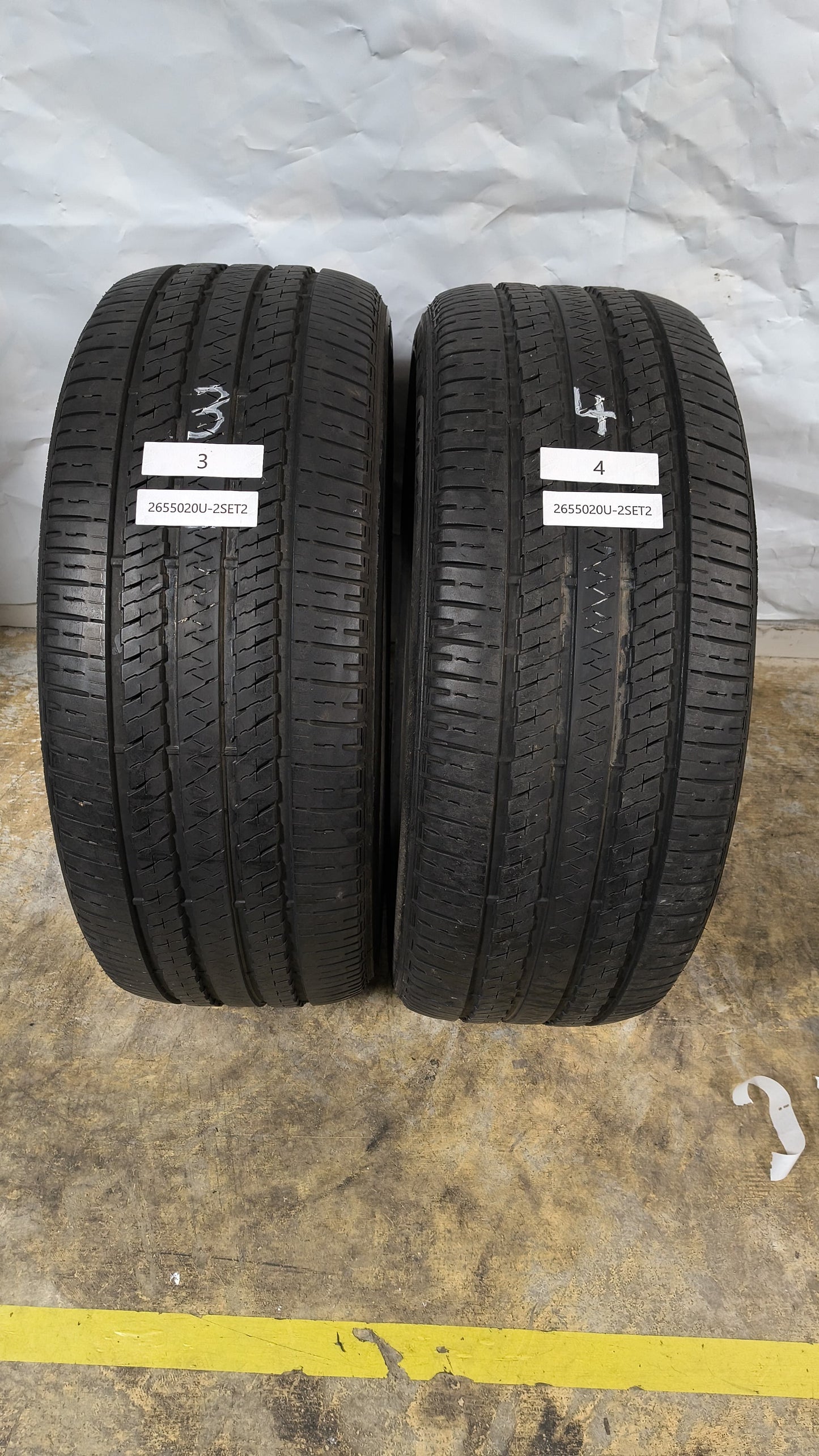 Set of 2 - 265/50R20 Bridgestone Ecopia H/L 422 Plus - Used Tires