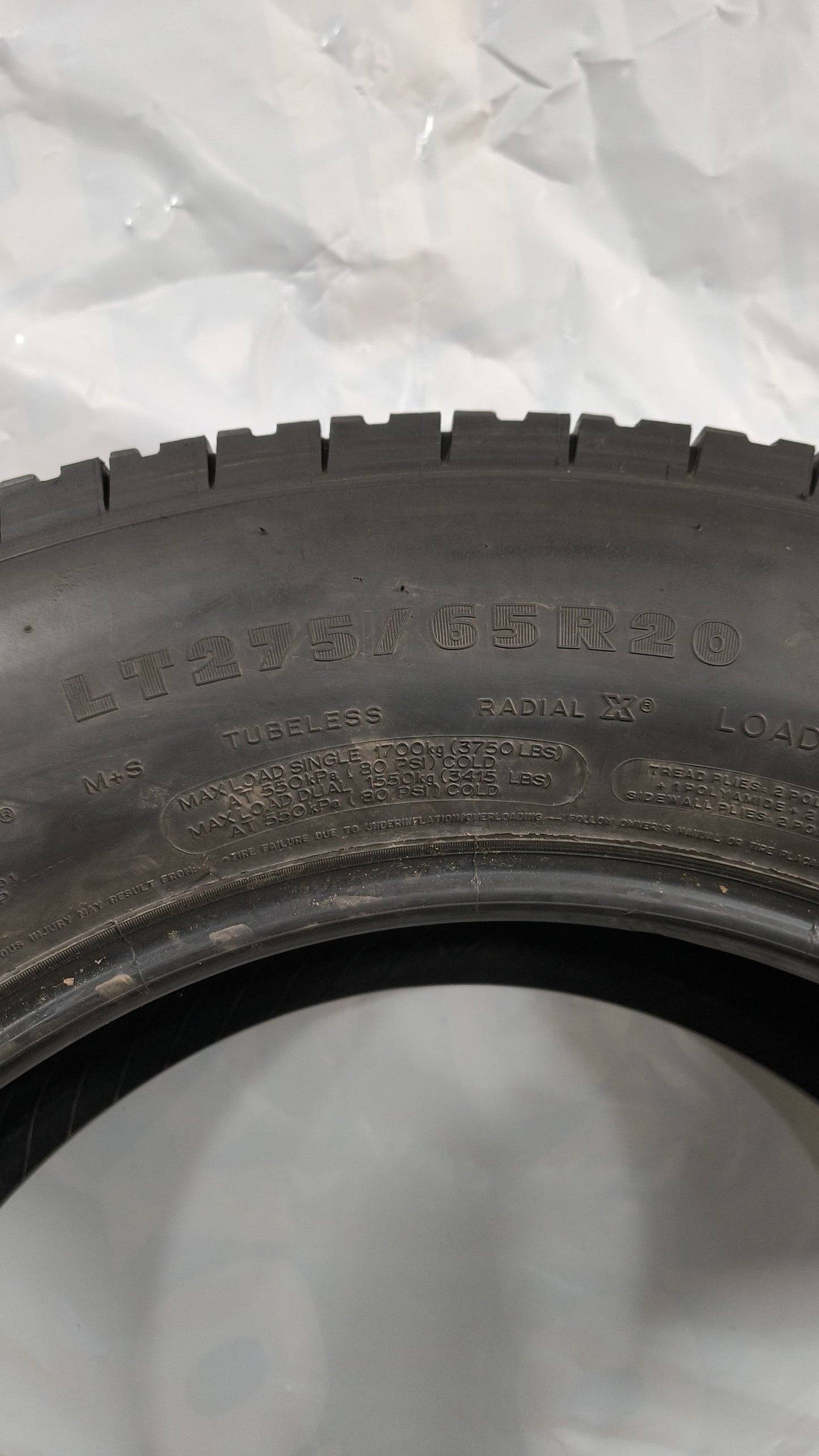 Set Of 4 - 275/65R20 Michelin LTX A/T2 - Used Tires