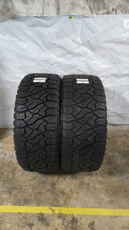 SET OF 2 - 35X12.50R24 Venom Power Terra Hunter R/T+ - Used Tires