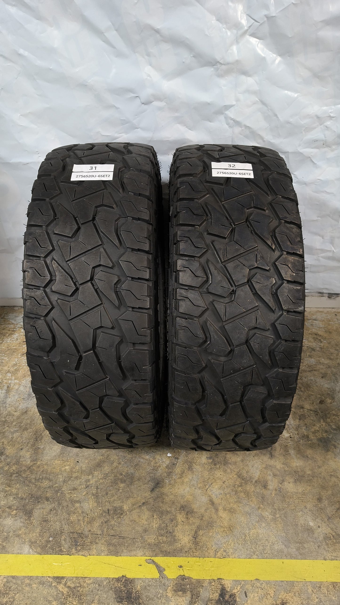 Set Of 2 - 275/65R20 Gladiator X Comp X/T - Used Tires