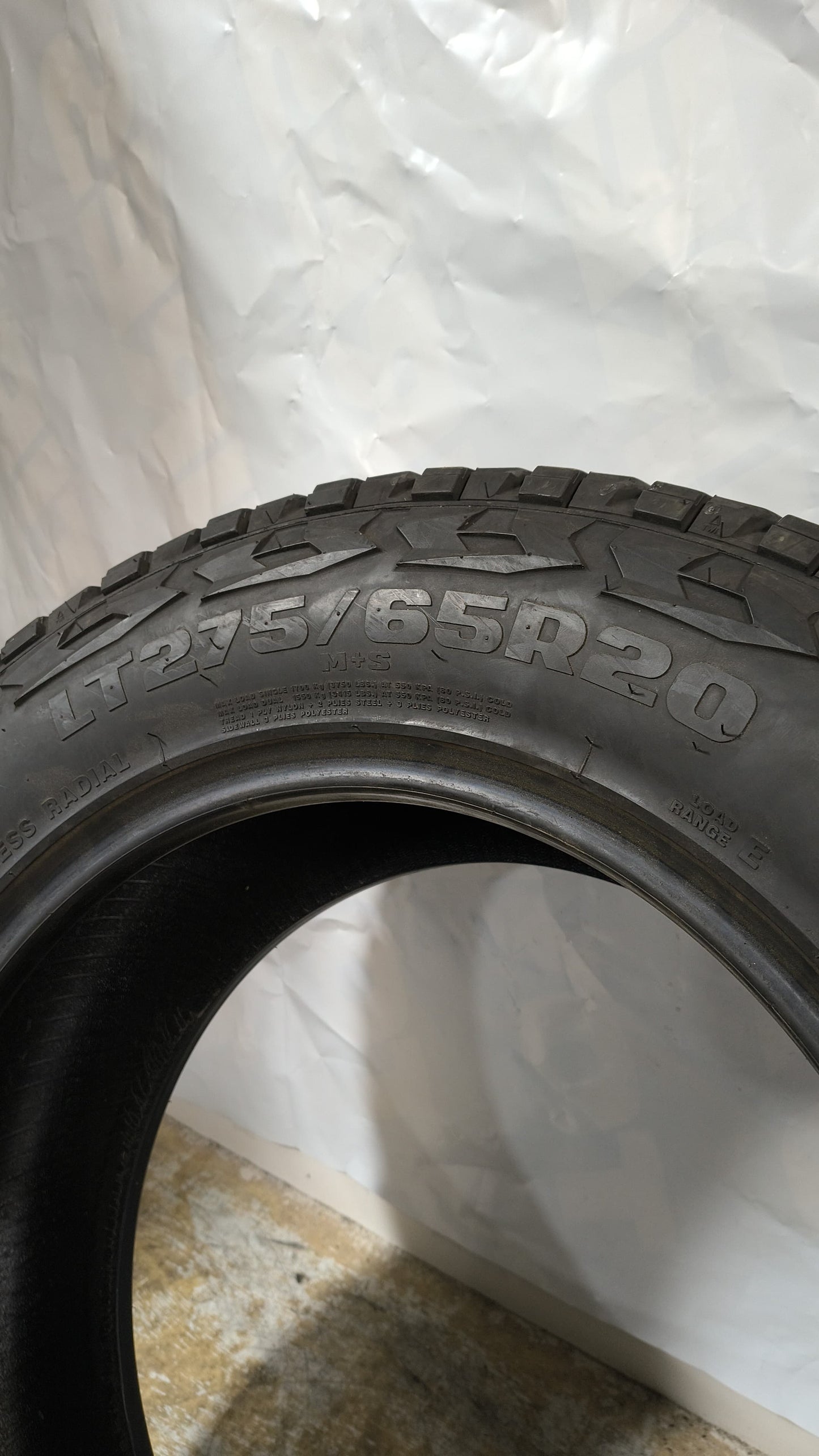 Set Of 2 - 275/65R20 Gladiator X Comp X/T - Used Tires